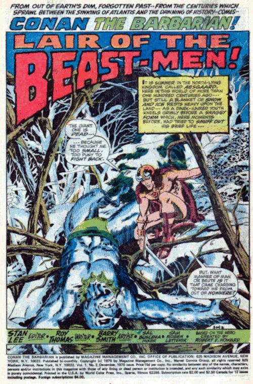 comic book reviews Conan The Barbarian Vol 01 No 02 02