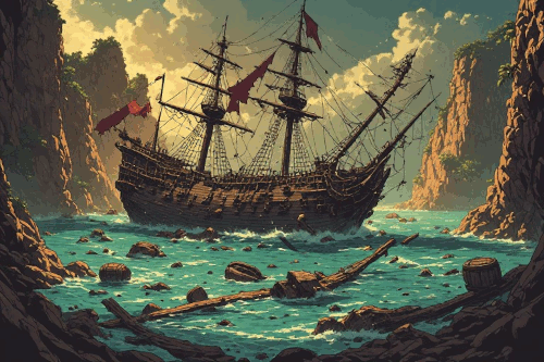 The shipwreck of the Briney Wren