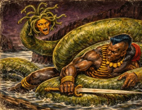 Zula Vs. the Man-Serpent